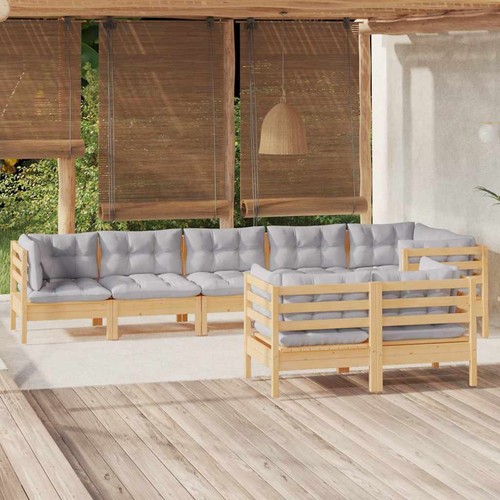 Set divani legno pino da - in,