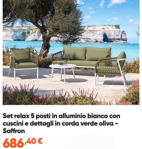 Set divano giardino con - set,